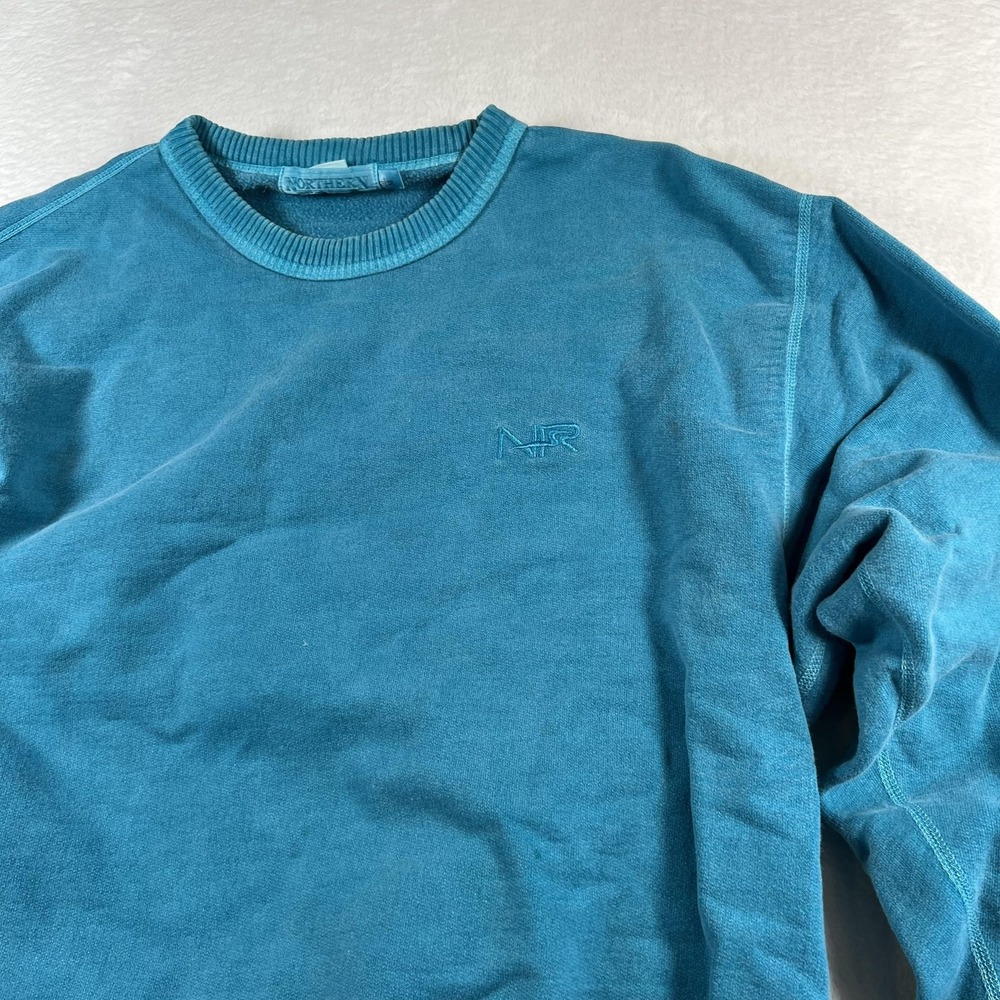 Northern Reflections Sweatshirt Mens Medium Blue Fleece Crewneck Pullover Logo